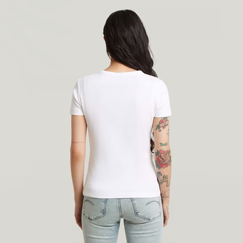 T-shirt Slim Rib - Blanc - Femmes - G-Star RAW - Modalova