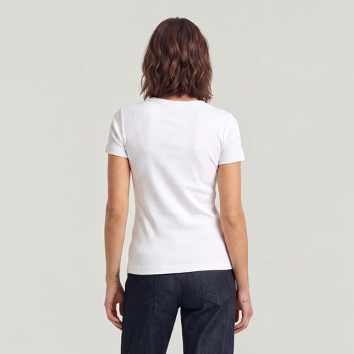 T-shirt Slim Rib - Blanc - Femmes - G-Star RAW - Modalova