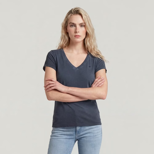 T-shirt Overdyed Slim V - s - G-Star RAW - Modalova