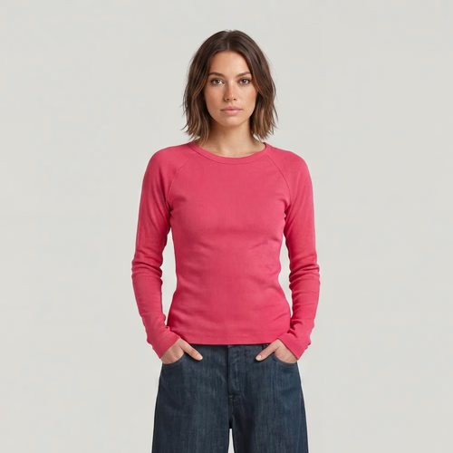 T-shirt Slim Rib Keyhole - s - G-Star RAW - Modalova