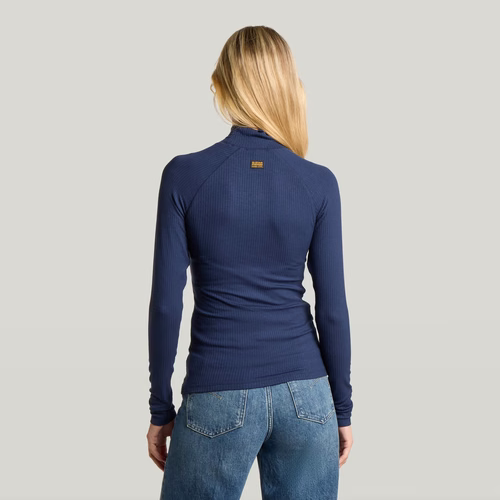 Logo Slim Rib Mock - s - G-Star RAW - Modalova