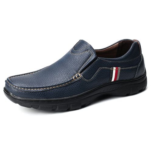 Men Non Slip Slip On Soft Casual Leather Shoes - Menico - Modalova