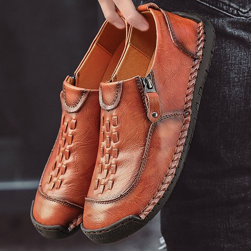 S Style tissé à la main cousant des chaussures en cuir décontractées antidérapantes - Menico - Modalova
