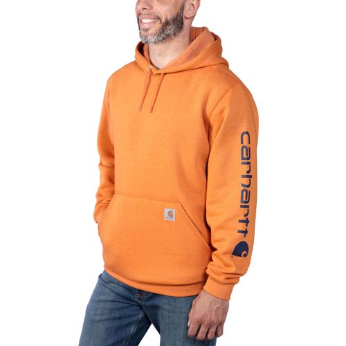 S Sweatshirt - loose fit midweight logo sleeve graphic sweatshirt - Orange - L - Carhartt - Modalova