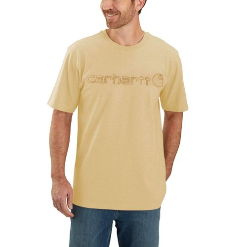 S T-shirt - relaxed fit heavyweight short-sleeve logo graphic t-shirt - Beige - 2XL - Carhartt - Modalova
