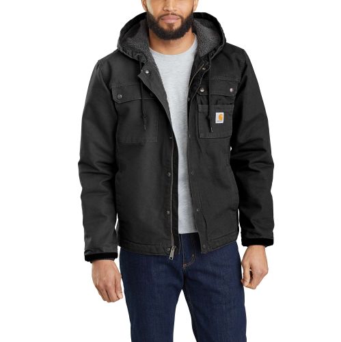 S Veste - relaxed fit washed duck sherpa-lined utility jacket - Noir - 2XL - Carhartt - Modalova