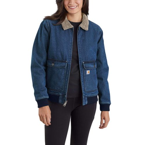 S Veste - rugged flex™ relaxed fit denim sherpa-lined jacket - L - Carhartt - Modalova