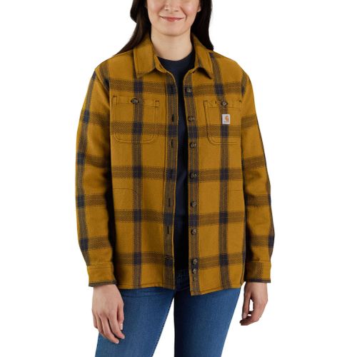 S Chemise - loose fit heavyweight twill long-sleeve plaid shirt - Brun - L - Carhartt - Modalova