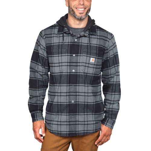 S Chemise en flanelle - rugged flex™ relaxed fit flannel fleece lined hooded shirt jac - Vert - 2XL - Carhartt - Modalova