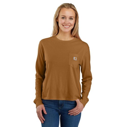 S T-shirt - relaxed fit lightweight long-sleeve pocket t-shirt - Brun - L - Carhartt - Modalova