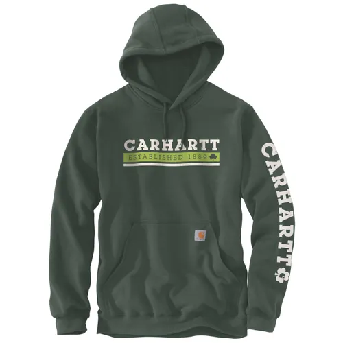 S Sweatshirt - loose fit midweight hooded shamrock graphic sweatshirt - Vert - L - Carhartt - Modalova