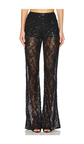 PANTALON ÉVASÉ EN DENTELLE TRANSPARENTE LINA in . Size 10, 4 - AKNVAS - Modalova