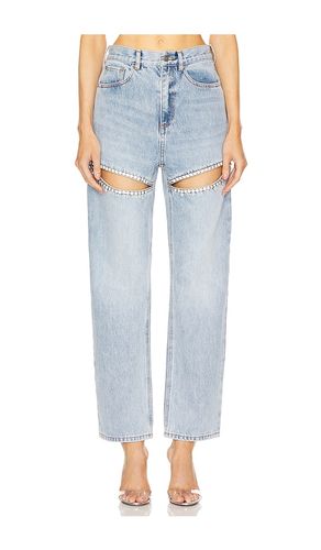 JEAN FENDU ORNÉ DE CRISTAUX en -. Taille 25. Also en 30 - AREA - Modalova