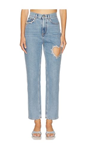 Crystal Heart Straight Leg in . Size 26, 27, 28, 29, 30 - AREA - Modalova