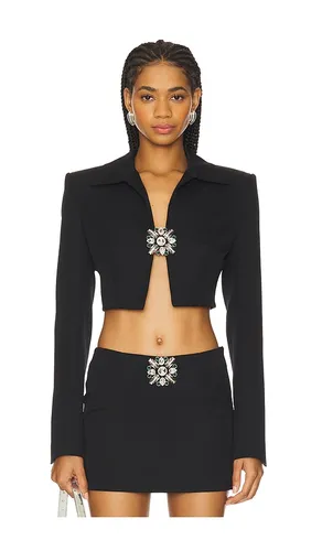BLOUSON CROPPED CRYSTAL BROOCH in . Size 6 - AREA - Modalova