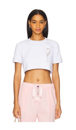 T-SHIRT CROPPED CRYSTAL ROSETTE en . Taille M. Also en S, XS - AREA - Modalova