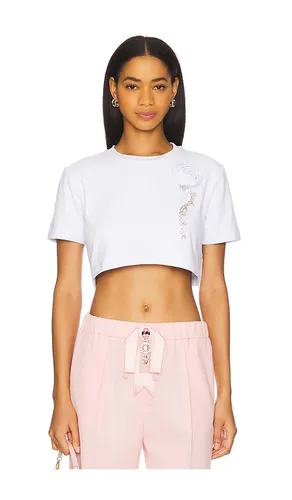 T-SHIRT CROPPED CRYSTAL ROSETTE in . Size M, S, XS - AREA - Modalova