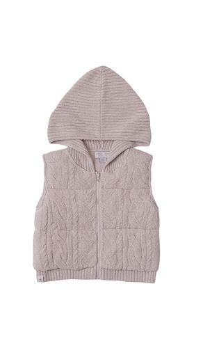 DOUDOUNE SANS MANCHES À CAPUCHE EN MAILLE TORSADÉE en . Taille 2/3T. Also en 4/5T - Barefoot Dreams - Modalova