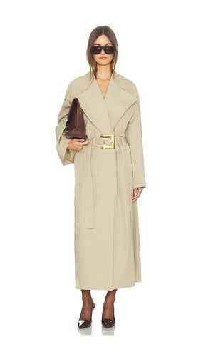 Belted Gabardine Long Trench en . Taille 34. Also en 36 - BALMAIN - Modalova