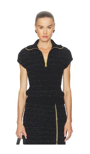 TOP MANCHES COURTES ZIPPED en . Taille 34/0. Also en 36/2 - BALMAIN - Modalova