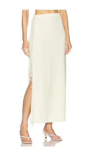 JUPE EN MAILLE AVEC FRANGES CANTON in . Size M, S - Clea - Modalova