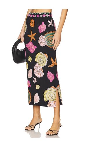 JUPE MIDI BRODÉE À LA MAIN NEW YORK en . Taille L. Also en XS - Oceanus - Modalova