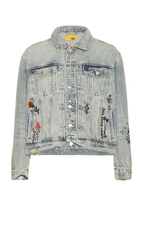 BLOUSON TRUCKER DOODLE en . Taille L. Also en XL/1X - Diet Starts Monday - Modalova