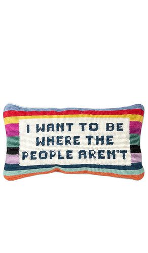 OREILLER BRODERIE I WANT TO BE WHERE THE PEOPLE AREN'T NEEDLEPOINT PILLOW in - Furbish Studio - Modalova