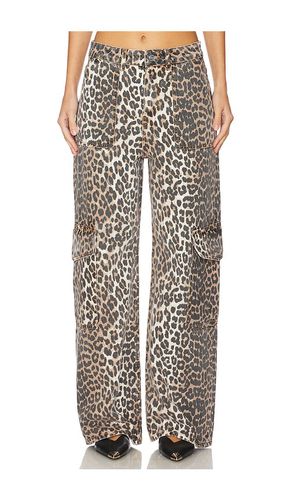 PANTALON EN DENIM PRINT ANGI in . Size 29 - Ganni - Modalova