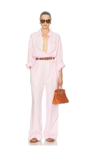 COMBINAISON PAPERBAG JUMPSUIT IN WASHED LINEN en . Taille XS. Also en S, M, L, XL - Helsa - Modalova