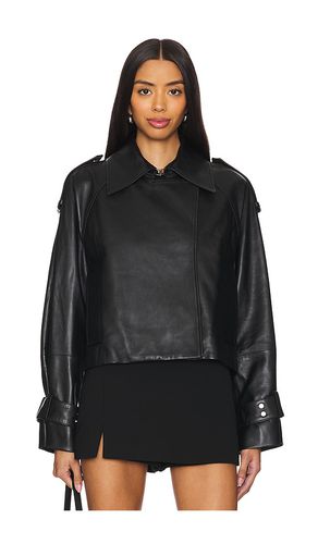 Lilith Ann Leather Cropped Jacket in . Size 34, 36, 38, 40, 42 - Ivy Oak - Modalova