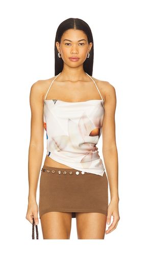 Printed Cowl Neck Halter Top en . Taille L. Also en M, S, XS - Juliet Johnstone - Modalova