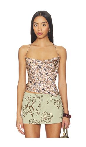 Satin Cowl Neck Halter Top en . Taille L. Also en M, S, XS - Juliet Johnstone - Modalova