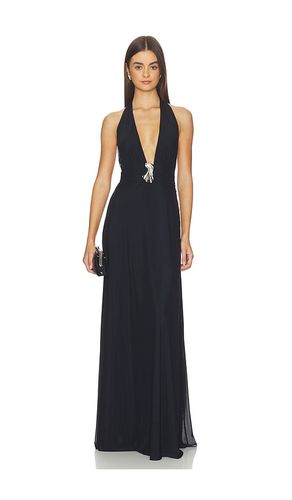 ROBE PLUNGE NECKLINE MESH HALTER en . Taille S. Also en XS - Kate Barton - Modalova