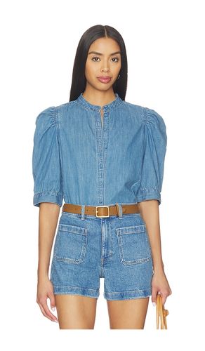 Denim Puff Sleeve Band Collar Shirt en . Taille 00. Also en 0, 2, 6, 8 - Madewell - Modalova