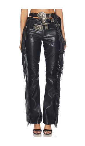 PANTALON FAUX LEATHER FRINGE en . Taille 34/2. Also en 38/6 - Markgong - Modalova