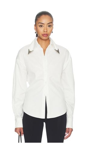 CHEMISE TIE-BACK WITH METALLIC POINTED COLLAR en . Taille 34/2. Also en 36/4, 38/6, 40/8, 42/10 - Markgong - Modalova