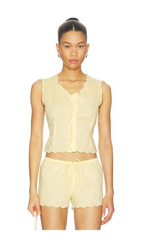 DÉBARDEUR FESTONNÉ X ELSA HOSK SCALLOPED VEST TOP en . Taille L. Also en M, S, XL, XS - Montce - Modalova