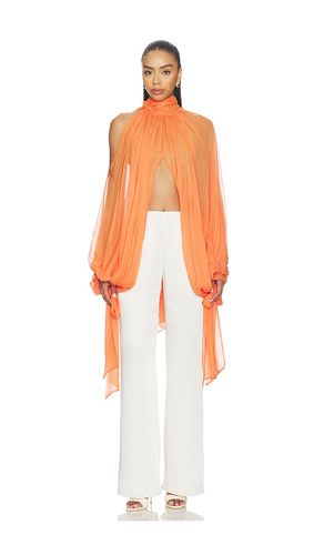 Tie-neck Cropped Cocoon Blouse en . Taille 0. Also en 2, 4, 8 - Prabal Gurung - Modalova