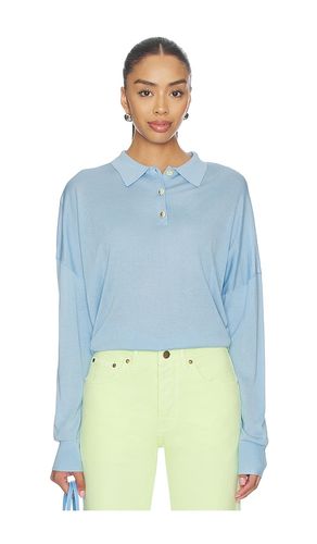 Silk Cashmere Boxy Long Sleeve Polo en . Taille L. Also en M - RENGGLI - Modalova