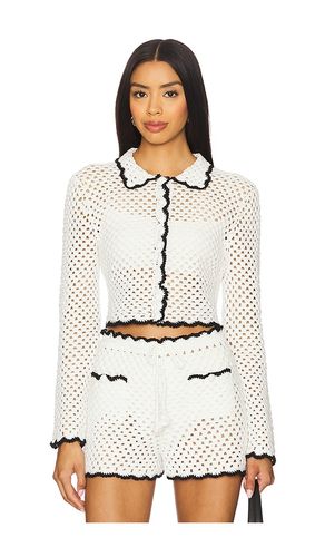 X REVOLVE Holly Hand Crochet Collared Shirt en . Taille L. Also en S - Stone Cold Fox - Modalova