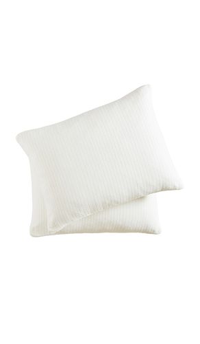 LOT D'OREILLERS CONFORTABLES CHEVRONS HERRINGBONE SNUG SHAM SET in - Sunday Citizen - Modalova