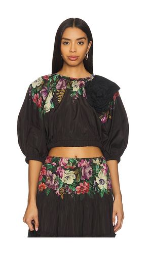 Viktoria Print Bubble Cropped Top en . Taille M. Also en S - Sea - Modalova