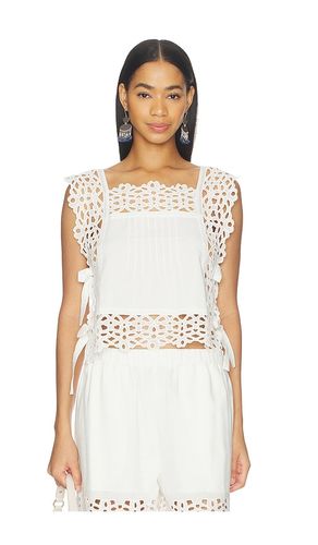 Leila Eyelet Sleeveless Top en . Taille S. Also en XL - Sea - Modalova