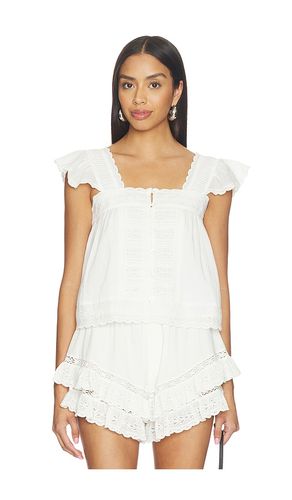 Eliza Solid Flutter Sleeveles Top en . Taille S. Also en - Sea - Modalova