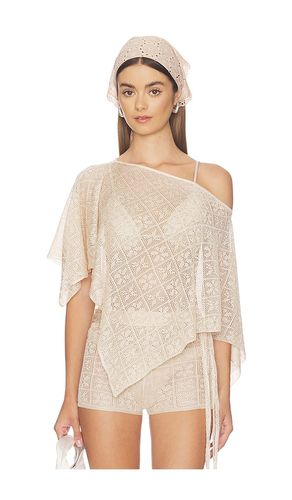 Fern Crochet Poncho en - Tiger Mist - Modalova
