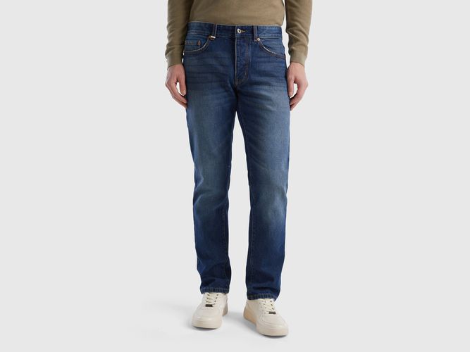 Benetton, Jeans Straight Fit, taglia 32, Blu Scuro, Uomo - United Colors of Benetton - Modalova