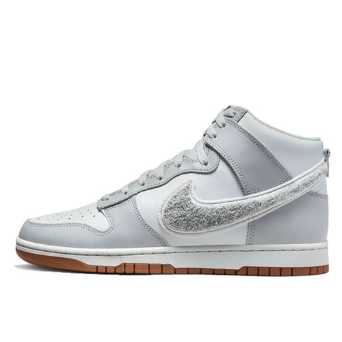 Dunk High Retro Chenille Swoosh White Grey - Nike - Modalova
