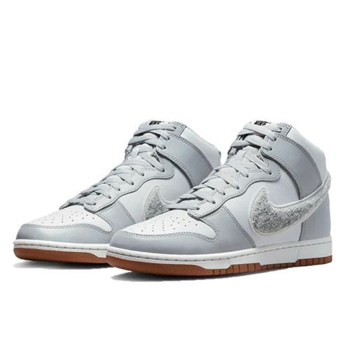 Dunk High Retro Chenille Swoosh White Grey - Nike - Modalova