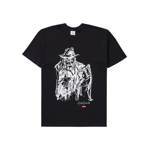 Yohji Yamamoto Scribble Portrait Tee Black - Supreme - Modalova